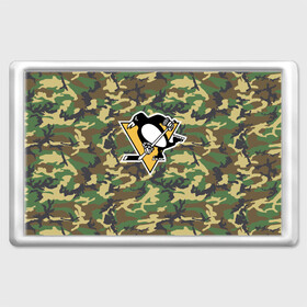 Магнит 45*70 с принтом Penguins Camouflage в Новосибирске, Пластик | Размер: 78*52 мм; Размер печати: 70*45 | camouflage | hockey | nhl | pittsburgh penguins | нхл | хоккей