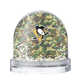 Снежный шар с принтом Penguins Camouflage в Новосибирске, Пластик | Изображение внутри шара печатается на глянцевой фотобумаге с двух сторон | camouflage | hockey | nhl | pittsburgh penguins | нхл | хоккей
