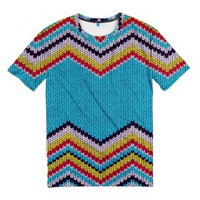 Мужская футболка 3D с принтом Колоски в Новосибирске, 100% полиэфир | прямой крой, круглый вырез горловины, длина до линии бедер | Тематика изображения на принте: одежда | полосы