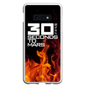 Чехол для Samsung S10E с принтом 30 seconds to mars fire в Новосибирске, Силикон | Область печати: задняя сторона чехла, без боковых панелей | jared leto