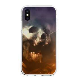 Чехол для iPhone XS Max матовый с принтом Doom в Новосибирске, Силикон | Область печати: задняя сторона чехла, без боковых панелей | doom | skull | slayer | палач | скелет | череп