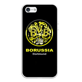 Чехол для iPhone 5/5S матовый с принтом Borussia Dortmund в Новосибирске, Силикон | Область печати: задняя сторона чехла, без боковых панелей | боруссия | дортмунд