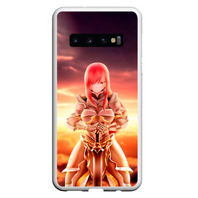 Чехол для Samsung Galaxy S10 с принтом Fairy Tail в Новосибирске, Силикон | Область печати: задняя сторона чехла, без боковых панелей | fairy tail | хвост феи