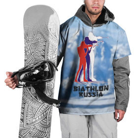 Накидка на куртку 3D с принтом Biathlon russia в Новосибирске, 100% полиэстер |  | биатлон