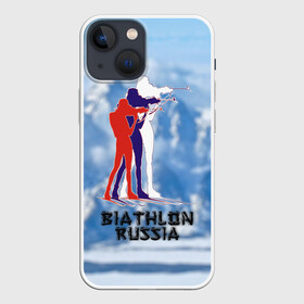 Чехол для iPhone 13 mini с принтом Biathlon russia в Новосибирске,  |  | биатлон