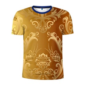 Мужская футболка 3D спортивная с принтом Золотой пассаж в Новосибирске, 100% полиэстер с улучшенными характеристиками | приталенный силуэт, круглая горловина, широкие плечи, сужается к линии бедра | vppd | золото | премиум | эксклюзив
