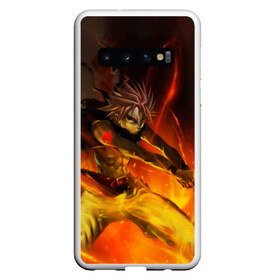 Чехол для Samsung Galaxy S10 с принтом Dragon natsu в Новосибирске, Силикон | Область печати: задняя сторона чехла, без боковых панелей | fairy tail | хвост феи