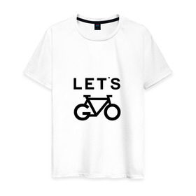 Мужская футболка хлопок с принтом Lets Go в Новосибирске, 100% хлопок | прямой крой, круглый вырез горловины, длина до линии бедер, слегка спущенное плечо. | fashion | letsgo | trend