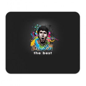 Коврик прямоугольный с принтом Messi the best в Новосибирске, натуральный каучук | размер 230 х 185 мм; запечатка лицевой стороны | Тематика изображения на принте: 