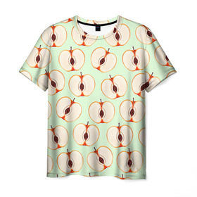 Мужская футболка 3D с принтом Молодильные яблочки в Новосибирске, 100% полиэфир | прямой крой, круглый вырез горловины, длина до линии бедер | life in da trash | vogue | алена двойченкова | вог | двойченкова | егор дружинин | мига | мигель | молодильные яблочки | персики | танцы | танцы на тнт | тнт | яблоки | яблочки