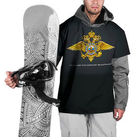 Накидка на куртку 3D с принтом Полиция Российской Федерации в Новосибирске, 100% полиэстер |  | милиция