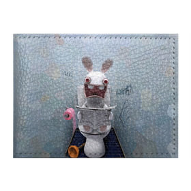 Обложка для студенческого билета с принтом Кролик с газетой в Новосибирске, натуральная кожа | Размер: 11*8 см; Печать на всей внешней стороне | Тематика изображения на принте: rabbids | вантуз | горшок | зайцы засранцы | заяц | туалет