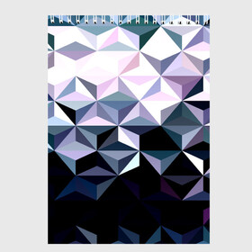 Скетчбук с принтом Lowpoly Pattern в Новосибирске, 100% бумага
 | 48 листов, плотность листов — 100 г/м2, плотность картонной обложки — 250 г/м2. Листы скреплены сверху удобной пружинной спиралью | polygon | абстракция | серый