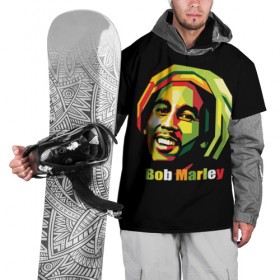 Накидка на куртку 3D с принтом Bob Marley в Новосибирске, 100% полиэстер |  | боб марли | регги