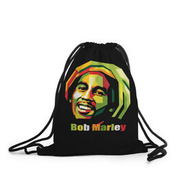 Рюкзак-мешок 3D с принтом Bob Marley в Новосибирске, 100% полиэстер | плотность ткани — 200 г/м2, размер — 35 х 45 см; лямки — толстые шнурки, застежка на шнуровке, без карманов и подкладки | боб марли | регги