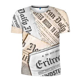 Мужская футболка 3D спортивная с принтом Газеты в Новосибирске, 100% полиэстер с улучшенными характеристиками | приталенный силуэт, круглая горловина, широкие плечи, сужается к линии бедра | Тематика изображения на принте: газеты