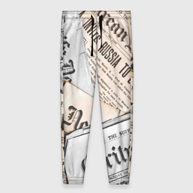 Женские брюки 3D с принтом Газеты в Новосибирске, полиэстер 100% | прямой крой, два кармана без застежек по бокам, с мягкой трикотажной резинкой на поясе и по низу штанин. В поясе для дополнительного комфорта — широкие завязки | газеты