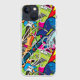 Чехол для iPhone 13 mini с принтом POP ART в Новосибирске,  |  | music | popart | rock | гитара | поп арт