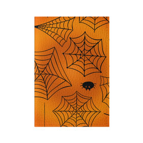 Обложка для паспорта матовая кожа с принтом Halloween в Новосибирске, натуральная матовая кожа | размер 19,3 х 13,7 см; прозрачные пластиковые крепления | cat | dark | halloween | вамп | вампир | ведьма | готика | кот | кошка | магия | ночь | тыква | хэллоуин