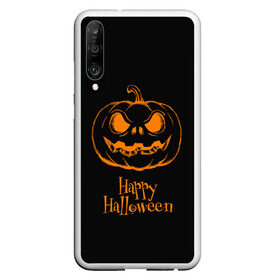 Чехол для Honor P30 с принтом Halloween в Новосибирске, Силикон | Область печати: задняя сторона чехла, без боковых панелей | Тематика изображения на принте: cat | dark | halloween | вамп | вампир | ведьма | готика | кот | кошка | магия | ночь | тыква | хэллоуин