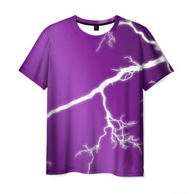 Мужская футболка 3D с принтом cs:go - Lightning strike в Новосибирске, 100% полиэфир | прямой крой, круглый вырез горловины, длина до линии бедер | Тематика изображения на принте: cs | csgo | lightning strike | го | кс | удар молнии