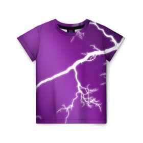 Детская футболка 3D с принтом cs:go - Lightning strike в Новосибирске, 100% гипоаллергенный полиэфир | прямой крой, круглый вырез горловины, длина до линии бедер, чуть спущенное плечо, ткань немного тянется | Тематика изображения на принте: cs | csgo | lightning strike | го | кс | удар молнии