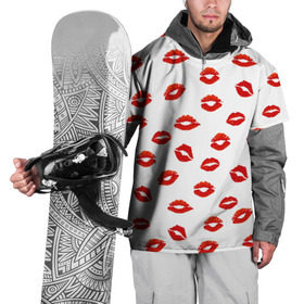 Накидка на куртку 3D с принтом Поцелуйчики в Новосибирске, 100% полиэстер |  | background | bride | corporate | groom | kiss | lips | wedding | губы | жених | корпоративный | любимая | любимый | любовь | невеста | поцелуй | свадьба | страсть | фон