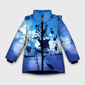 Зимняя куртка для девочек 3D с принтом Люкс в огнях в Новосибирске, ткань верха — 100% полиэстер; подклад — 100% полиэстер, утеплитель — 100% полиэстер. | длина ниже бедра, удлиненная спинка, воротник стойка и отстегивающийся капюшон. Есть боковые карманы с листочкой на кнопках, утяжки по низу изделия и внутренний карман на молнии. 

Предусмотрены светоотражающий принт на спинке, радужный светоотражающий элемент на пуллере молнии и на резинке для утяжки. | league of legends | lux | лига легенд | люкс