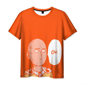 Мужская футболка 3D с принтом One Punch Man в Новосибирске, 100% полиэфир | прямой крой, круглый вырез горловины, длина до линии бедер | anime | one | one punch | one punch man | punch | аниме | ванпанч