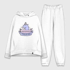 Женский костюм хлопок Oversize с принтом unicorn в Новосибирске,  |  | tmblr | tumbler | unicorn | единорог