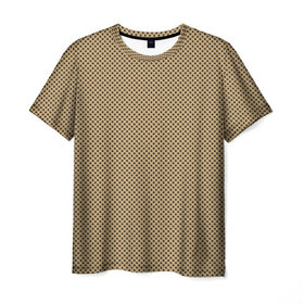Мужская футболка 3D с принтом Текстура точки в Новосибирске, 100% полиэфир | прямой крой, круглый вырез горловины, длина до линии бедер | dot | коричневая | текстура | точки