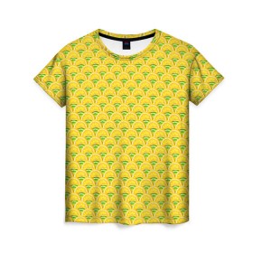 Женская футболка 3D с принтом Текстура лимон-лайм в Новосибирске, 100% полиэфир ( синтетическое хлопкоподобное полотно) | прямой крой, круглый вырез горловины, длина до линии бедер | еда | лайм | лимон | мода | стиль | текстура