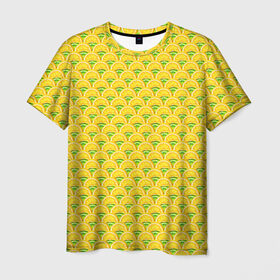 Мужская футболка 3D с принтом Текстура лимон-лайм в Новосибирске, 100% полиэфир | прямой крой, круглый вырез горловины, длина до линии бедер | еда | лайм | лимон | мода | стиль | текстура