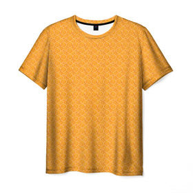 Мужская футболка 3D с принтом Текстура апельсин в Новосибирске, 100% полиэфир | прямой крой, круглый вырез горловины, длина до линии бедер | Тематика изображения на принте: orange | апельсин | еда | мода | стиль | текстура