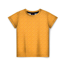 Детская футболка 3D с принтом Текстура апельсин в Новосибирске, 100% гипоаллергенный полиэфир | прямой крой, круглый вырез горловины, длина до линии бедер, чуть спущенное плечо, ткань немного тянется | orange | апельсин | еда | мода | стиль | текстура