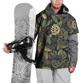 Накидка на куртку 3D с принтом Тропический камуфляж в Новосибирске, 100% полиэстер |  | Тематика изображения на принте: джунгли | камуфляж | листья | милитари | монстера | пальма | природа