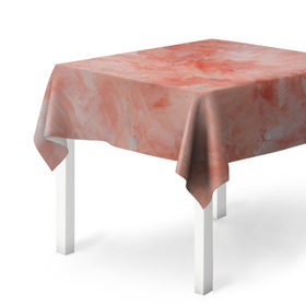 Скатерть 3D с принтом Розовый мрамор - Венец в Новосибирске, 100% полиэстер (ткань не мнется и не растягивается) | Размер: 150*150 см | Тематика изображения на принте: каменный | камень | мрамор | мраморный | розовый мрамор