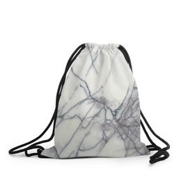 Рюкзак-мешок 3D с принтом Белый мрамор в Новосибирске, 100% полиэстер | плотность ткани — 200 г/м2, размер — 35 х 45 см; лямки — толстые шнурки, застежка на шнуровке, без карманов и подкладки | каменный | камень