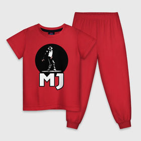 Детская пижама хлопок с принтом Майкл Джексон в Новосибирске, 100% хлопок |  брюки и футболка прямого кроя, без карманов, на брюках мягкая резинка на поясе и по низу штанин
 | Тематика изображения на принте: michael jackson | mj | король | майкл джексон | поп музыка
