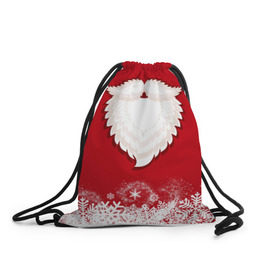Рюкзак-мешок 3D с принтом Дед мороз в Новосибирске, 100% полиэстер | плотность ткани — 200 г/м2, размер — 35 х 45 см; лямки — толстые шнурки, застежка на шнуровке, без карманов и подкладки | christmas | new year | дед мороз | новогодний | рождество | санта клаус