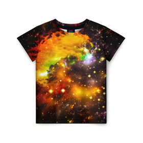 Детская футболка 3D с принтом Восхитительный космос в Новосибирске, 100% гипоаллергенный полиэфир | прямой крой, круглый вырез горловины, длина до линии бедер, чуть спущенное плечо, ткань немного тянется | Тематика изображения на принте: вселенная | галактика | звёзды | космическое пространство | космос | созвездие