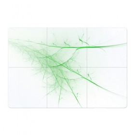 Магнитный плакат 3Х2 с принтом Паутина зеленая в Новосибирске, Полимерный материал с магнитным слоем | 6 деталей размером 9*9 см | Тематика изображения на принте: абстракция | зеленый | линии | объем | стиль | узор | черный