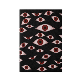 Обложка для паспорта матовая кожа с принтом Глаза в Новосибирске, натуральная матовая кожа | размер 19,3 х 13,7 см; прозрачные пластиковые крепления | alucard | anime | helloween | hellsing | vampire | алукард | аниме | вампир | хеллоуин | хеллсинг