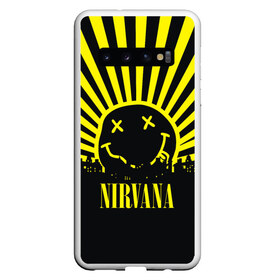 Чехол для Samsung Galaxy S10 с принтом Nirvana в Новосибирске, Силикон | Область печати: задняя сторона чехла, без боковых панелей | cobain | kurt | кобейн | курт | нирвана