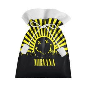 Подарочный 3D мешок с принтом Nirvana в Новосибирске, 100% полиэстер | Размер: 29*39 см | Тематика изображения на принте: cobain | kurt | кобейн | курт | нирвана