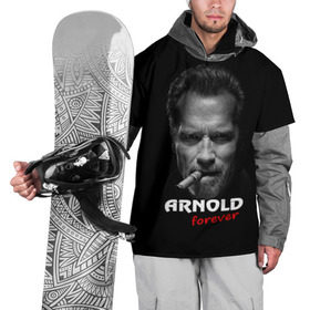 Накидка на куртку 3D с принтом Arnold forever в Новосибирске, 100% полиэстер |  | актёр | арнольд шварценеггер | боевик | звезда | киногерой | супергерой | терминатор
