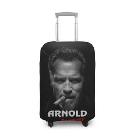 Чехол для чемодана 3D с принтом Arnold forever в Новосибирске, 86% полиэфир, 14% спандекс | двустороннее нанесение принта, прорези для ручек и колес | актёр | арнольд шварценеггер | боевик | звезда | киногерой | супергерой | терминатор