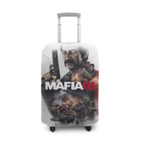 Чехол для чемодана 3D с принтом Mafia 3 в Новосибирске, 86% полиэфир, 14% спандекс | двустороннее нанесение принта, прорези для ручек и колес | 