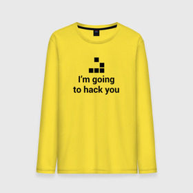 Мужской лонгслив хлопок с принтом I`m going to hack you в Новосибирске, 100% хлопок |  | coder | hacker | it | programmer | хакер