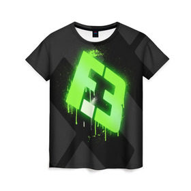 Женская футболка 3D с принтом cs:go - Flipsid3 (Black collection) в Новосибирске, 100% полиэфир ( синтетическое хлопкоподобное полотно) | прямой крой, круглый вырез горловины, длина до линии бедер | cs | csgo | flipsid3 | го | кс